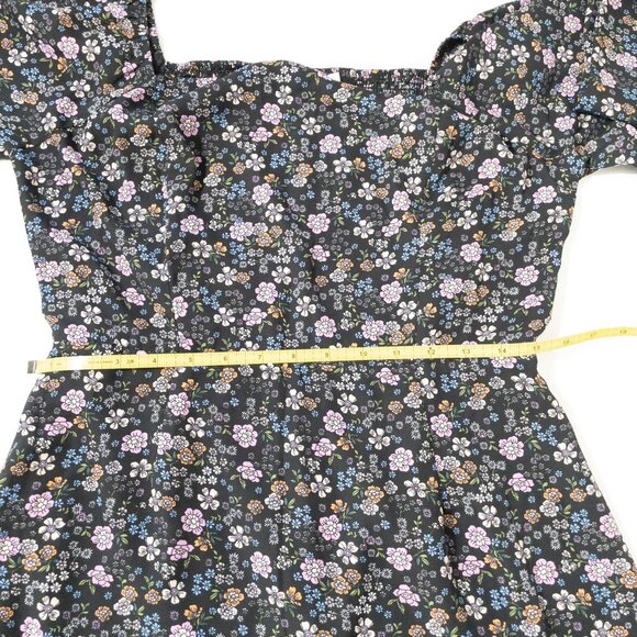 Coquette Floral Smocked Long-Sleeve Mini Dress By All In Favor SZ L - Picture 7 of 10